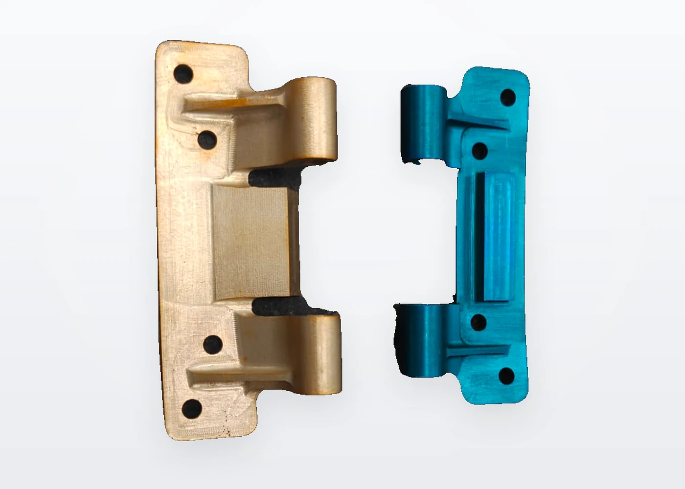 Machined components with dedicated work-holding fixtures