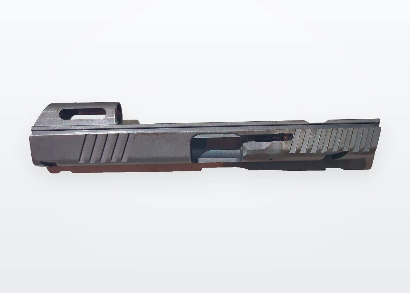 Firearm slide, hard-anodised aluminium