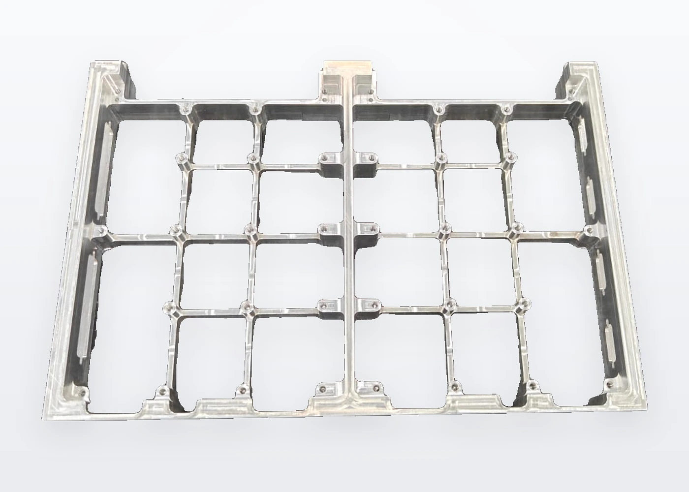 Machined aluminium satellite structural frame